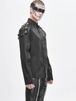 Halloween Chemises tendance à manches longues pour hommes Cyberpunk Dark Raglan