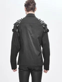 Halloween Chemises tendance à manches longues pour hommes Cyberpunk Dark Raglan