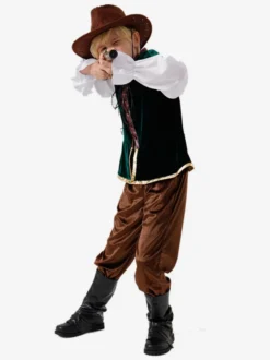 Halloween Costumes de pirate pour enfants Café Marron Halloween Carvinal Ensemble en polyester pour enfants