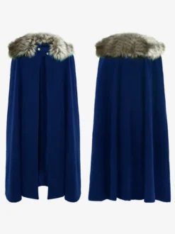 Halloween Costumes d'Halloween Cape élégante bleue pour adultes Costumes de vacances d'Halloween en polyester