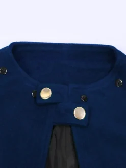Halloween Costumes d'Halloween Cape élégante bleue pour adultes Costumes de vacances d'Halloween en polyester