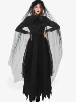 Halloween Costumes d'Halloween pour femmes Costume de mariée Vampire Costume de scène de spectacle pour femmes adultes