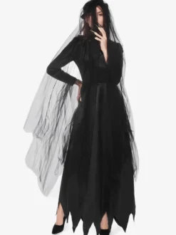 Halloween Costumes d'Halloween pour femmes Costume de mariée Vampire Costume de scène de spectacle pour femmes adultes