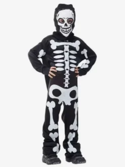 Halloween Costumes d'Halloween pour enfants Ensemble de polyester noir Halloween Combinaison pour enfants Gants