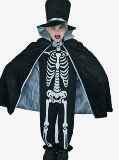 Halloween Costumes d'Halloween pour enfants Ensemble de polyester noir d'Halloween pour enfants Chapeau et cape