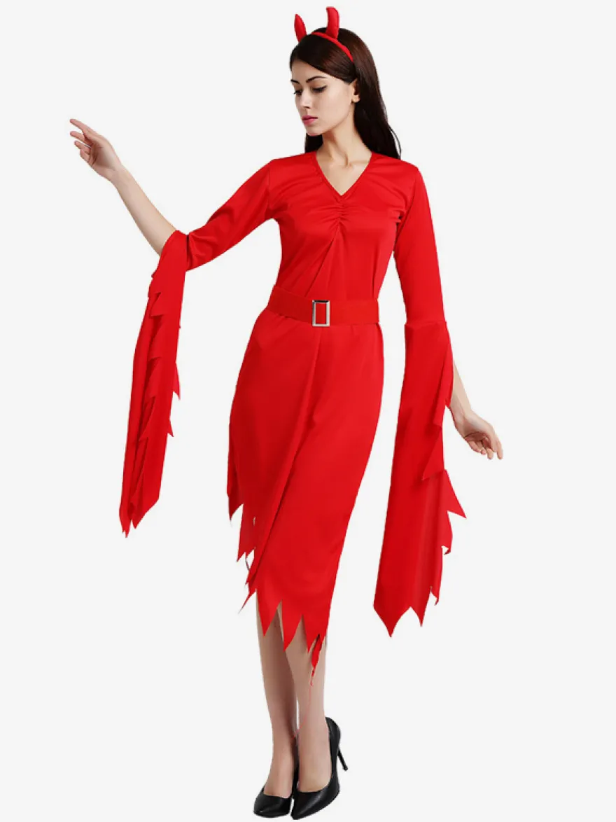 Halloween Costumes Marchandises de vacances Costumes de vacances Noël Fibre de polyester rouge sexy