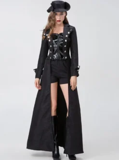 Halloween Costumes Steampunk Marchandises Costumes de vacances Rétro Noir Extérieur
