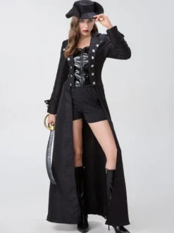 Halloween Costumes Steampunk Marchandises Costumes de vacances Rétro Noir Extérieur