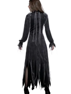 Halloween Costumes Zombie Cosplay Effrayant Noire Femme Robe Choker Tulle Costume Déguisement Halloween