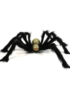 Halloween Décorations d'Halloween Accessoires effrayants d'araignée en fibre de polyester jaune