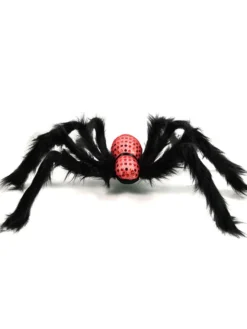 Halloween Décorations d'Halloween Accessoires effrayants d'araignée en fibre de polyester jaune