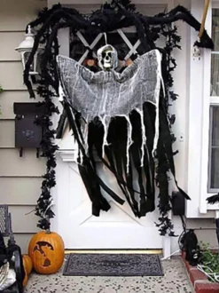 Halloween Décorations d'Halloween Accessoires de squelette d'Halloween en fibre de polyester grise