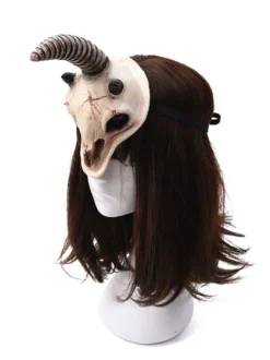 Halloween Décorations effrayantes d'Halloween pour les décorations de vacances de chapeaux de diable en fibre de polyester gris clair pour adultes