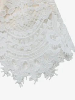 Haut à manches longues et ourlet en dentelle pour femme col rond froncé coupe ajustée style basique décontracté