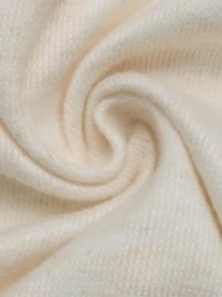 Haut à manches longues et ourlet en dentelle pour femme col rond froncé coupe ajustée style basique décontracté