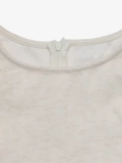 Haut à manches longues et ourlet en dentelle pour femme col rond froncé coupe ajustée style basique décontracté
