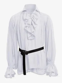 Haut vintage noir rétro en polyester à manches longues Costumes rétro pour homme Bourgogne