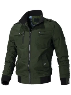 Hommes Vestes Casual Black Portrait Portrait Décolleté Manches Longues manches à la mode Hiver