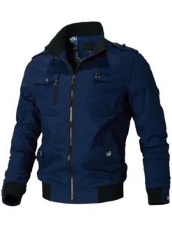 Hommes Vestes Casual Black Portrait Portrait Décolleté Manches Longues manches à la mode Hiver