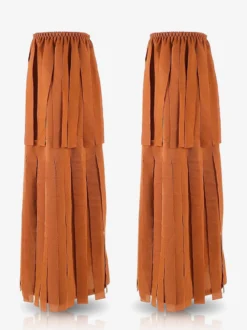 Jambières À Franges Marron Femme Accessoire Rétro Vintage Déguisement
