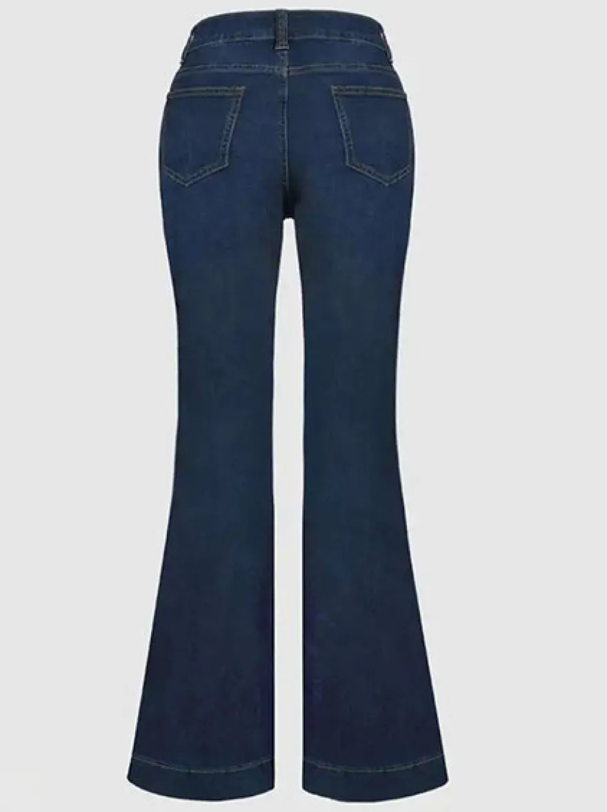 Jeans Pantalon Pour Femme Charmant Polyester