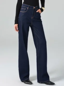 Jeans pour femmes bas de jeans larges en coton frais et élégant