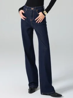Jeans pour femmes bas de jeans larges en coton frais et élégant