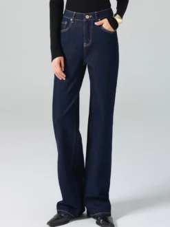 Jeans pour femmes bas de jeans larges en coton frais et élégant