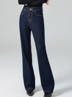 Jeans pour femmes bas de jeans larges en coton frais et élégant