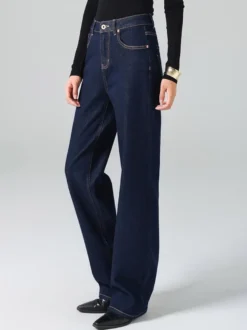 Jeans pour femmes bas de jeans larges en coton frais et élégant