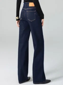 Jeans pour femmes bas de jeans larges en coton frais et élégant