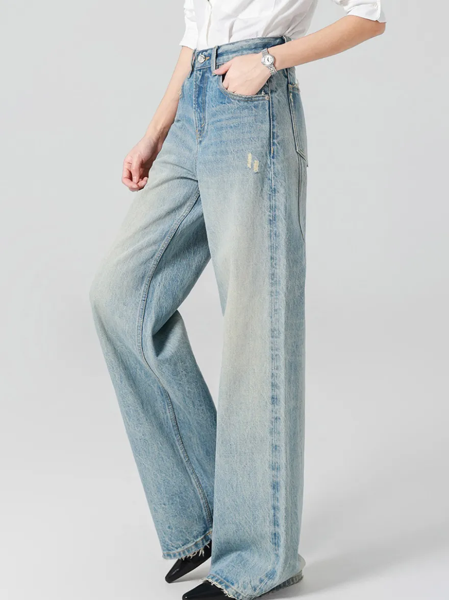 Jeans pour femmes bas larges et élégants