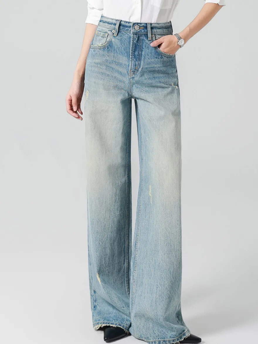 Jeans pour femmes bas larges et élégants