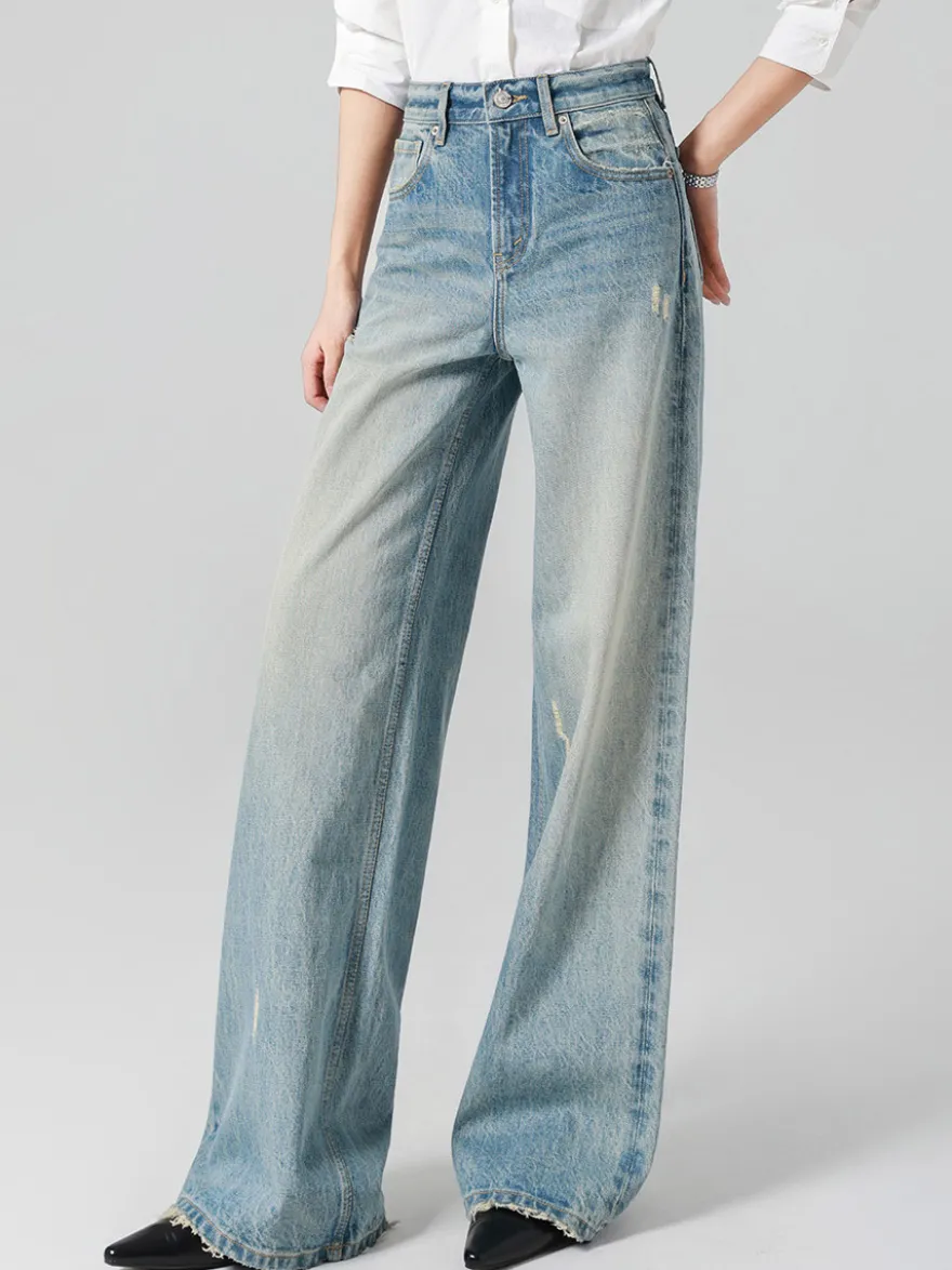 Jeans pour femmes bas larges et élégants