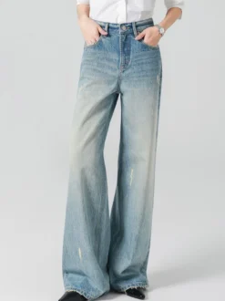 Jeans pour femmes bas larges et élégants