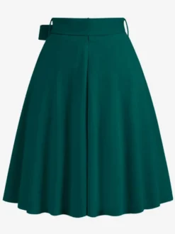 Jupe Femme Vert Arcs Taille Courte Rehaussée Couches Vintage Femmes Bas