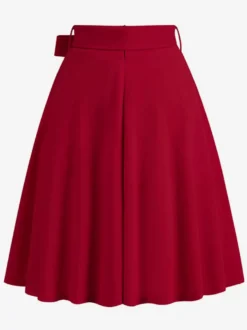 Jupe Femme Vert Arcs Taille Courte Rehaussée Couches Vintage Femmes Bas