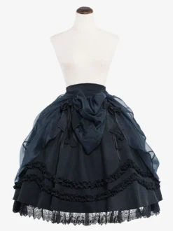 Jupe Lolita Gothique Arcs Noirs Volants Jupes Lolita