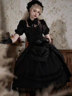 Jupe Lolita Gothique Arcs Noirs Volants Jupes Lolita