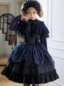 Jupe Lolita Gothique Arcs Noirs Volants Jupes Lolita