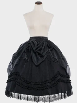 Jupe Lolita Gothique Arcs Noirs Volants Jupes Lolita