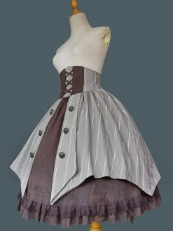 Jupe Lolita Gothique Infanta Café Marron Jupes Corset SK Lolita