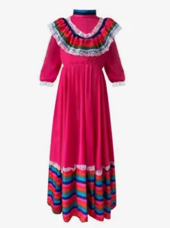 Jupe longue mexicaine costume national d'halloween jeu de rôle du jour des morts scène européenne et américaine grande jupe pivotante