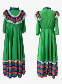 Jupe longue mexicaine costume national d'halloween jeu de rôle du jour des morts scène européenne et américaine grande jupe pivotante