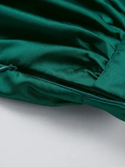 Jupe longue satinée taille haute pour femme - Élégante jupe plissée ample - Collection Royal Core - Idéale pour les mariages et les soirées (collection 2026)