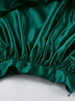 Jupe longue satinée taille haute pour femme - Élégante jupe plissée ample - Collection Royal Core - Idéale pour les mariages et les soirées (collection 2026)