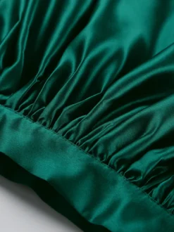 Jupe longue satinée taille haute pour femme - Élégante jupe plissée ample - Collection Royal Core - Idéale pour les mariages et les soirées (collection 2026)