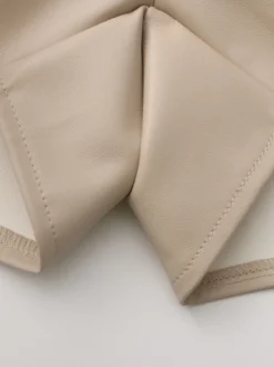 Jupe moulante mini en similicuir taille haute avec fente latérale pour femme 2026