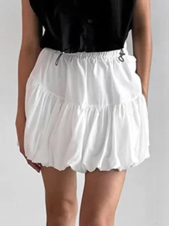 Jupes blanches en mousseline élégantes mini pour femmes