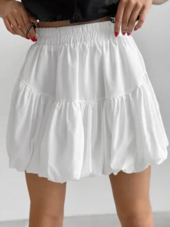 Jupes blanches en mousseline élégantes mini pour femmes